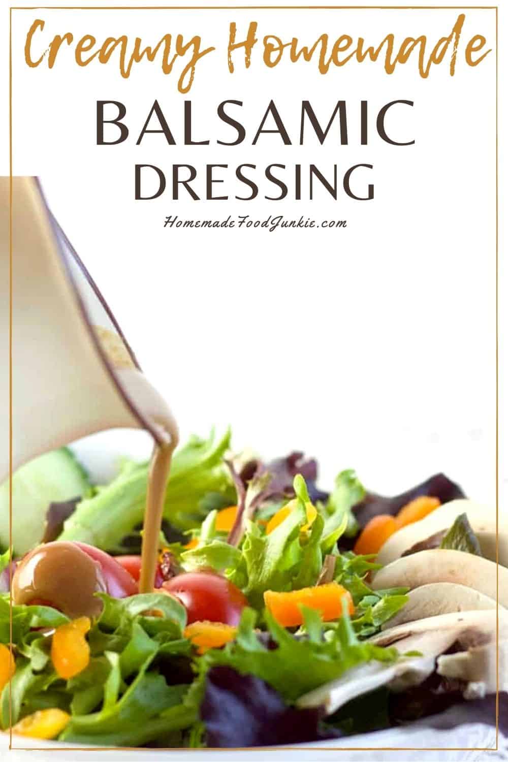 Creamy homemade balsamic dressing-pin image