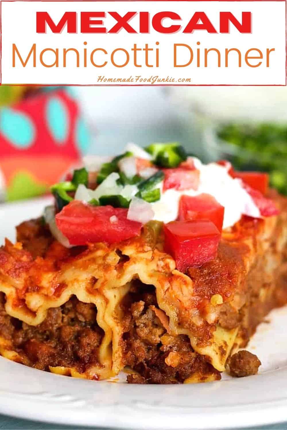 Mexican manicotti dinner-pin image