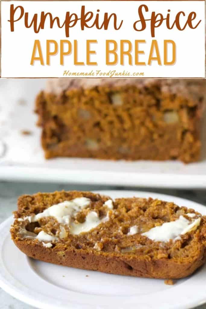 Pumpkin spice apple bread-pin image