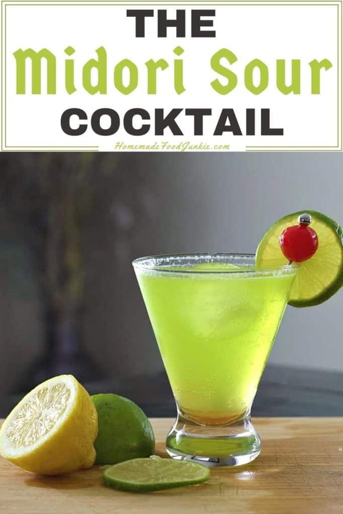 The Midori sour cocktail-pin image