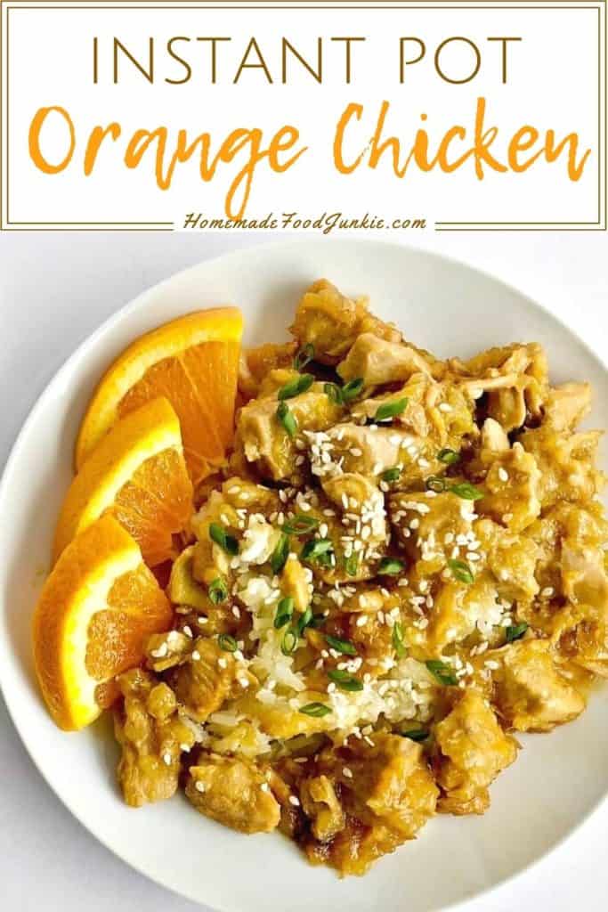 Instant pot orange chicken-pin image