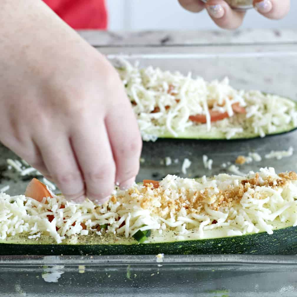 sprinkling crushed croutons