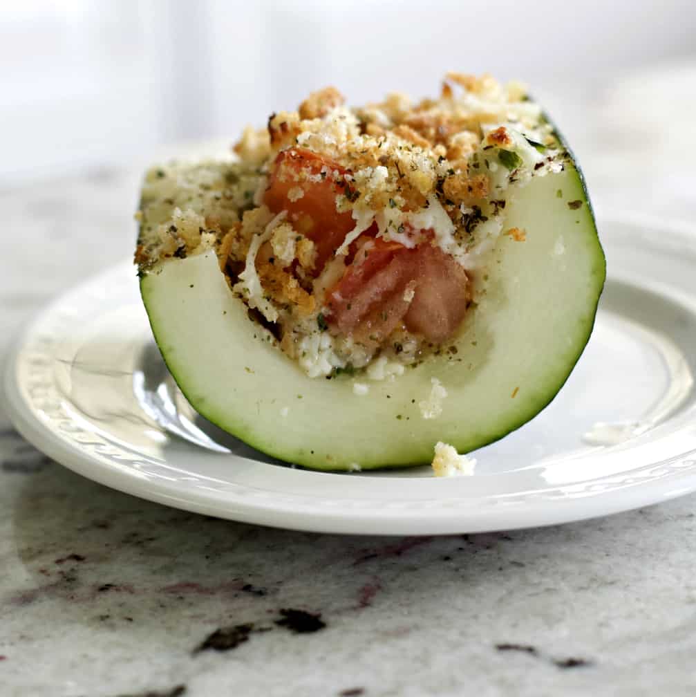 cross section of a stuffed zucchini
