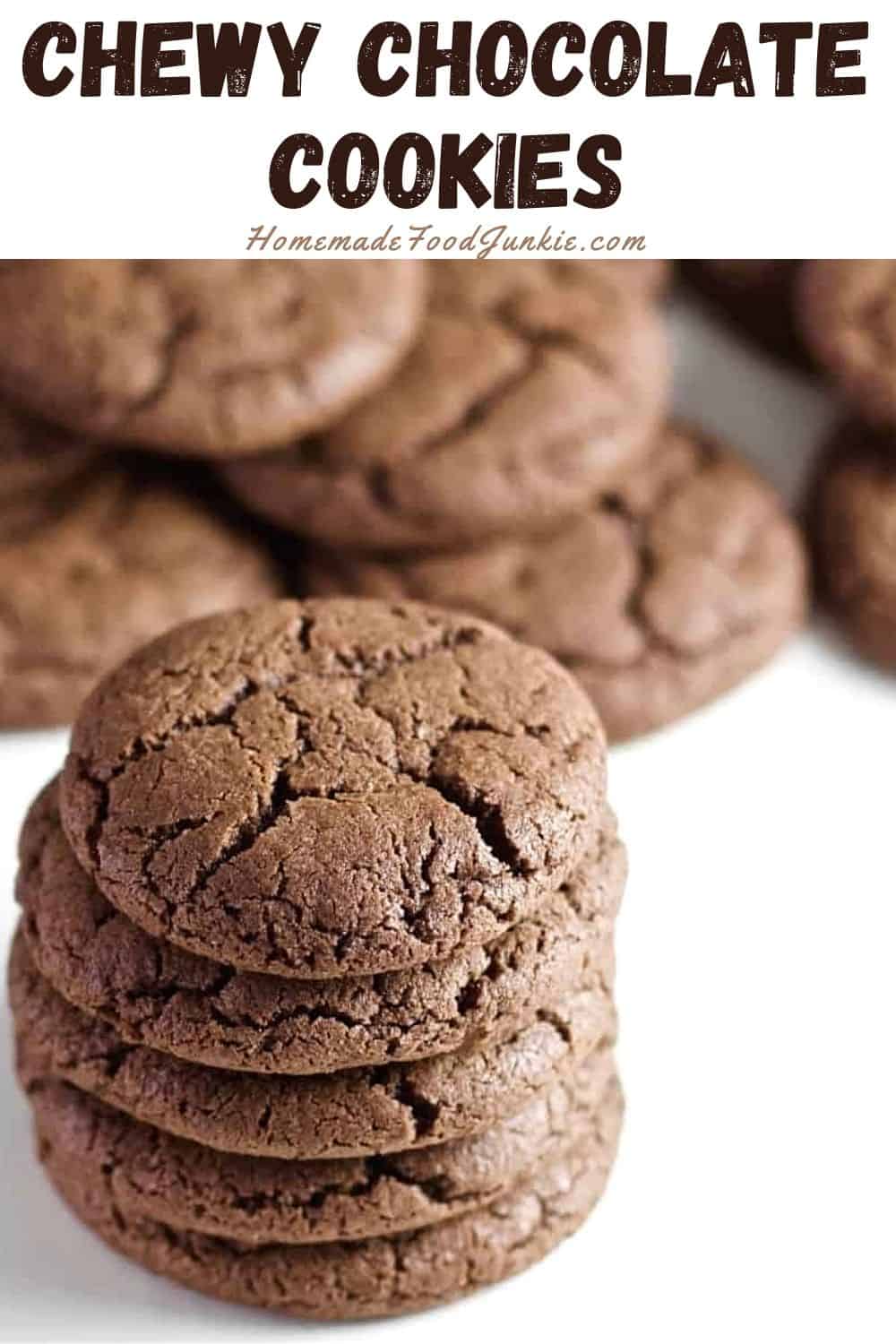 Chewy Chocolate Cookies with Baking Powder Recipe 12 Chewy chocolate cookies-pin image
