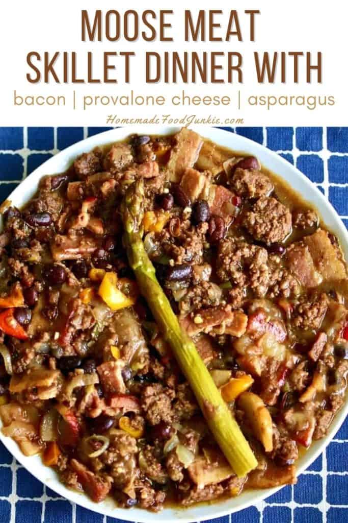 Moose meat skillet dinner-pin image