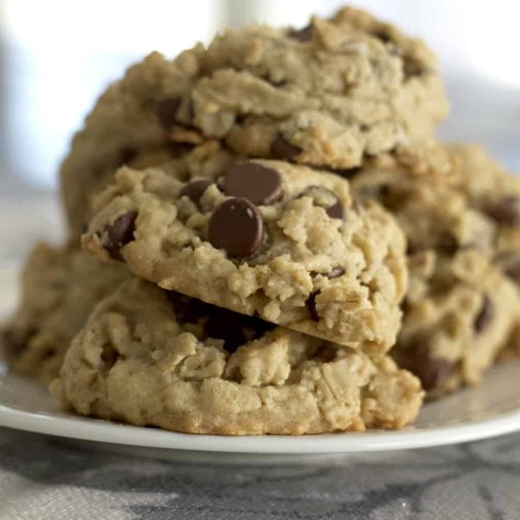 Panut butter chocolate oatmeal cookies