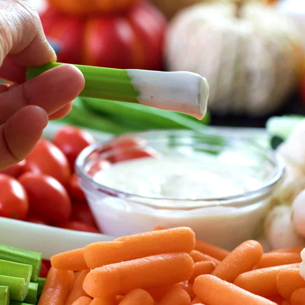 veggie tray with ranch