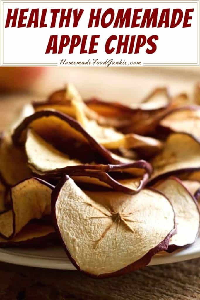 Healthy homemade apple chips-pin image