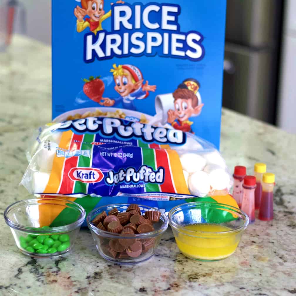ingredients for Pumpkin rice Krispie Treats