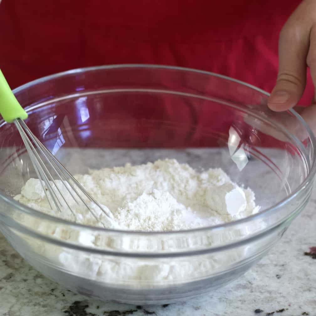 whisking dry ingredients