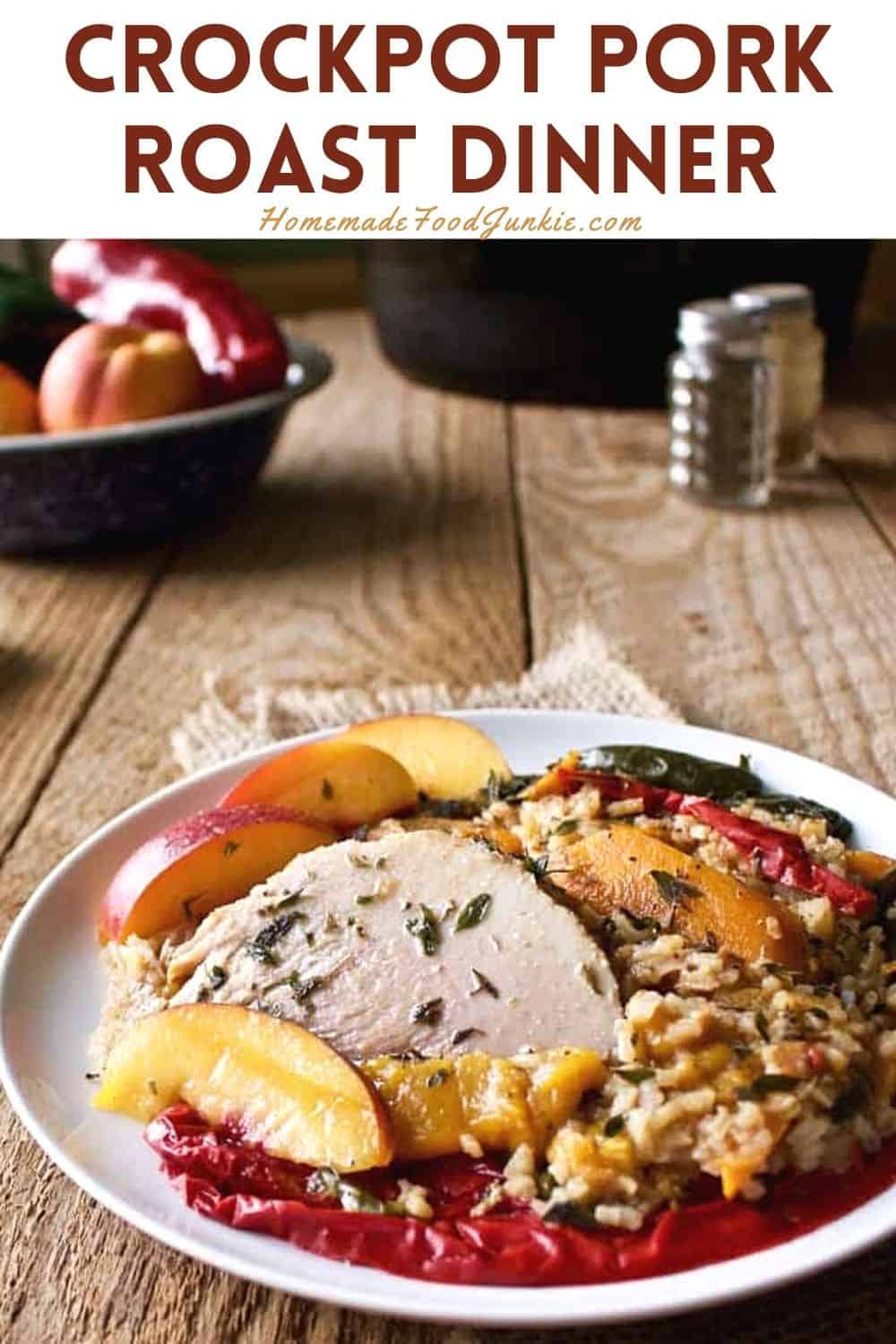 Crockpot pork roast dinner-pin image
