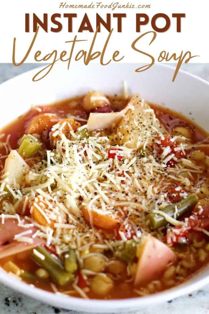 Instant pot vegetable soup-pin image