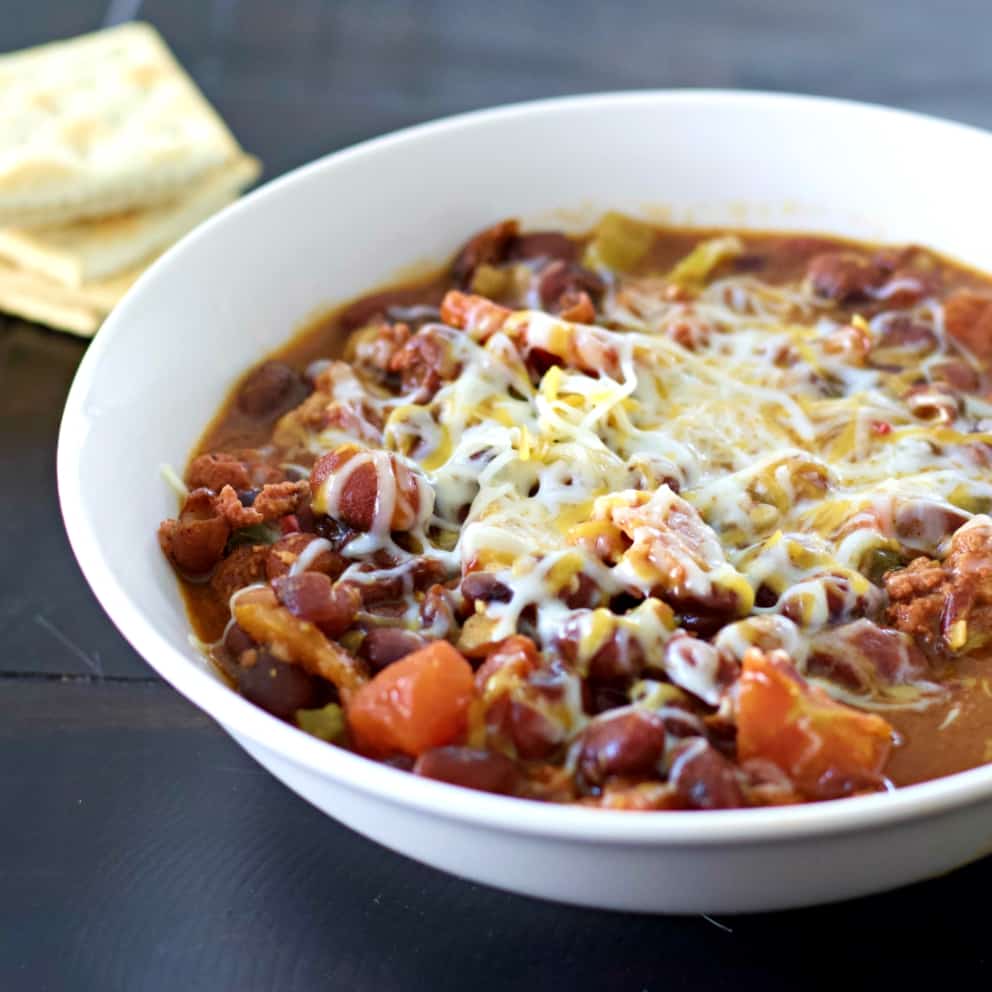Homemade chili made in the instant pot