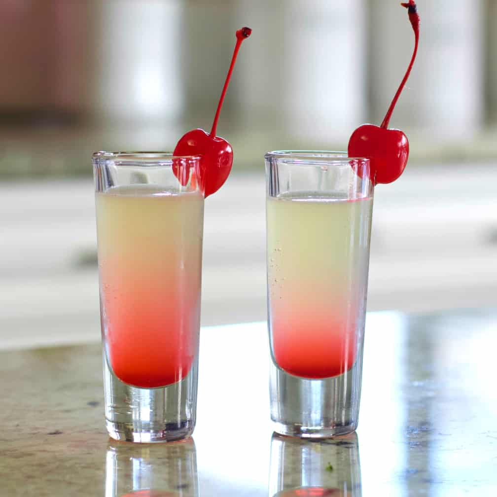 pineapple upside down cake shots