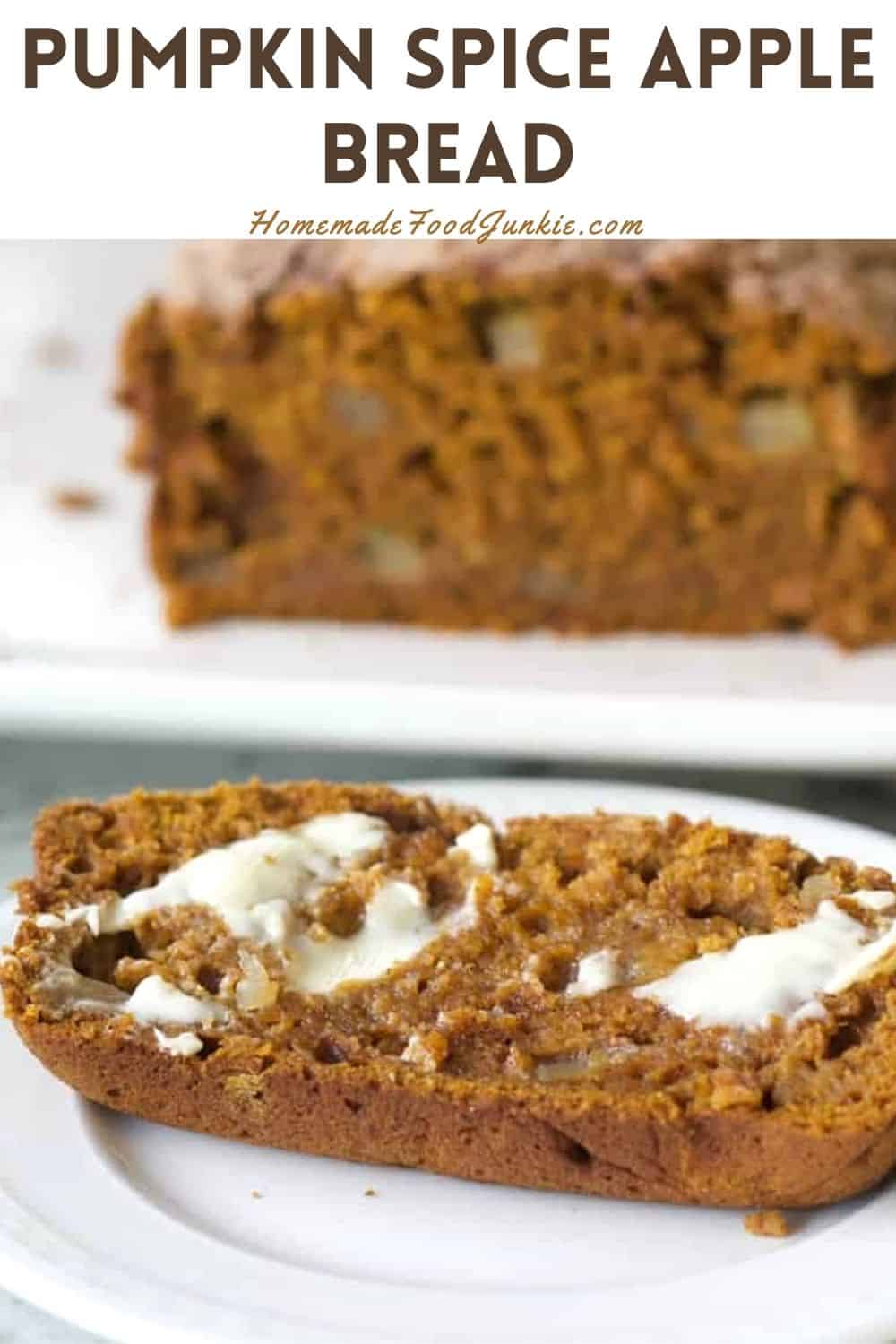 Pumpkin spice apple bread-pin image