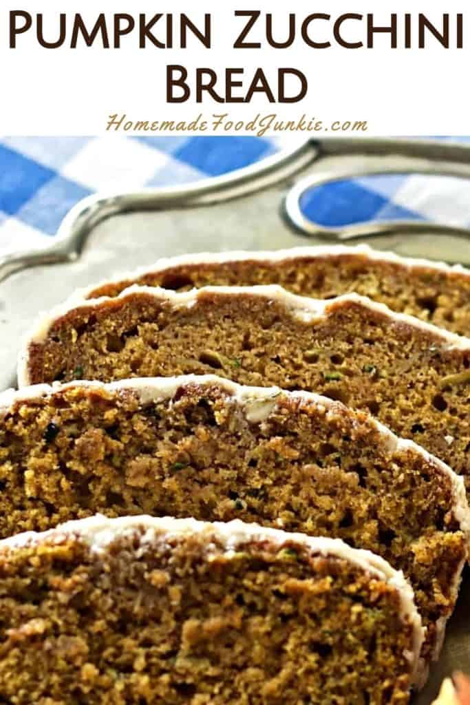 Pumpkin zucchini bread-pin image