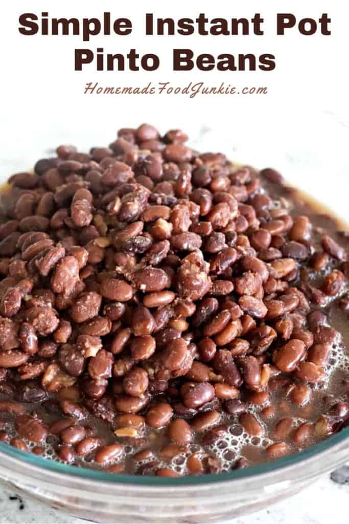 Simple instant pot pinto beans-pin image