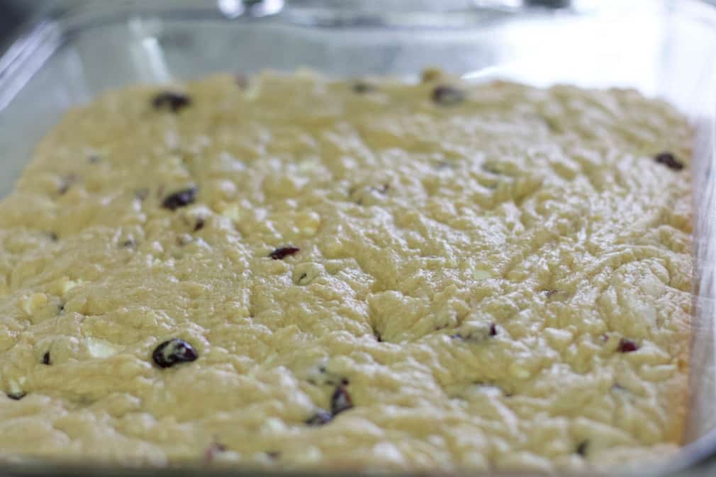 baked cranberry bars base