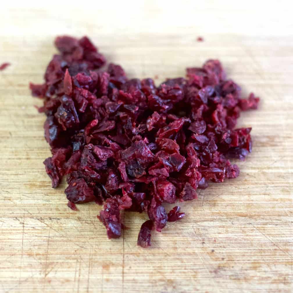 chopped cranberries