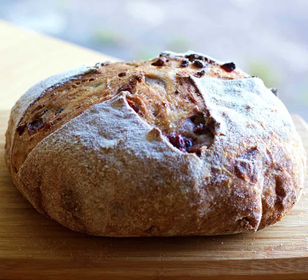 cranberry walnut sourdough bread