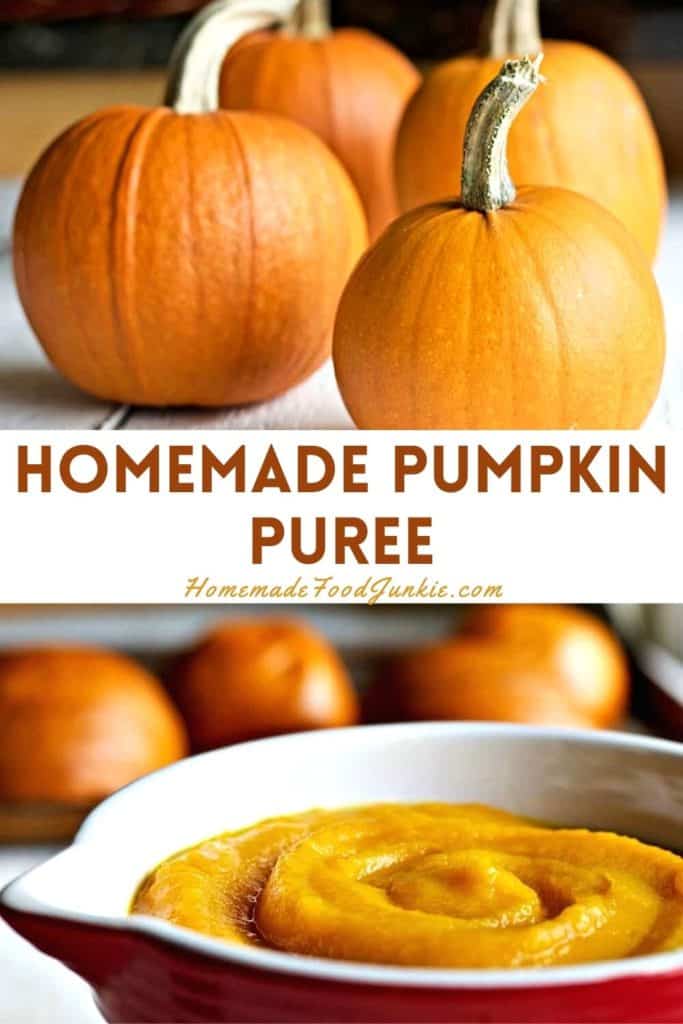 Homemade pumpkin puree-pin image