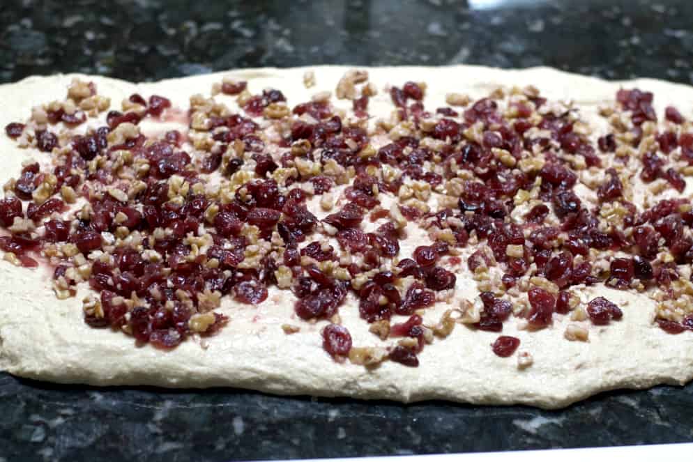 sourdough layered with nuts and berries
