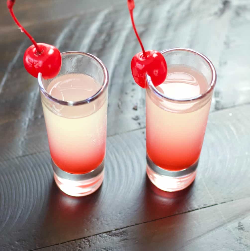 pineapple upside down cake shots