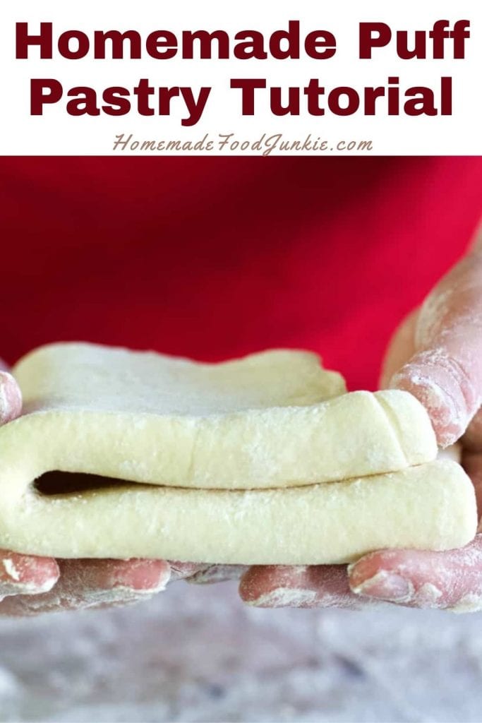 Homemade puff pastry tutorial-pin image