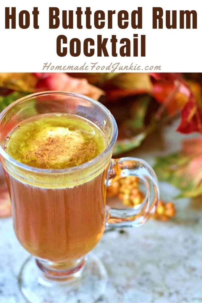 Hot buttered rum cocktail-pin image