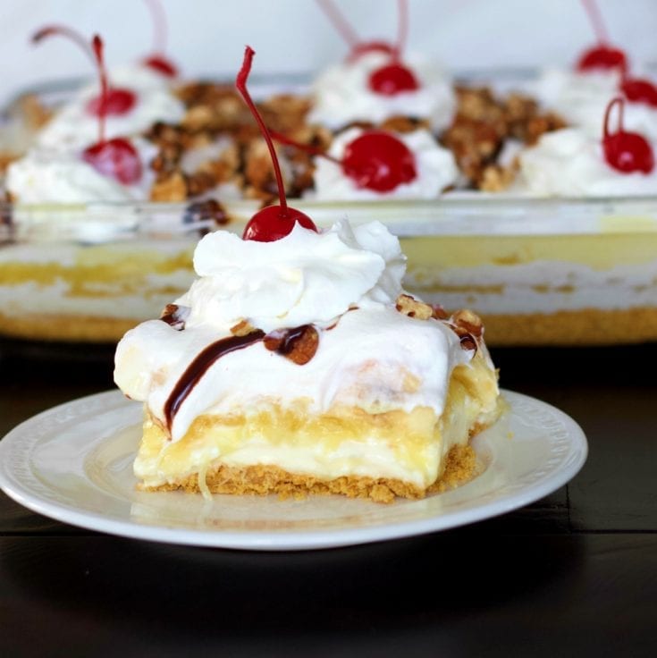 banana spilt cake single serving
