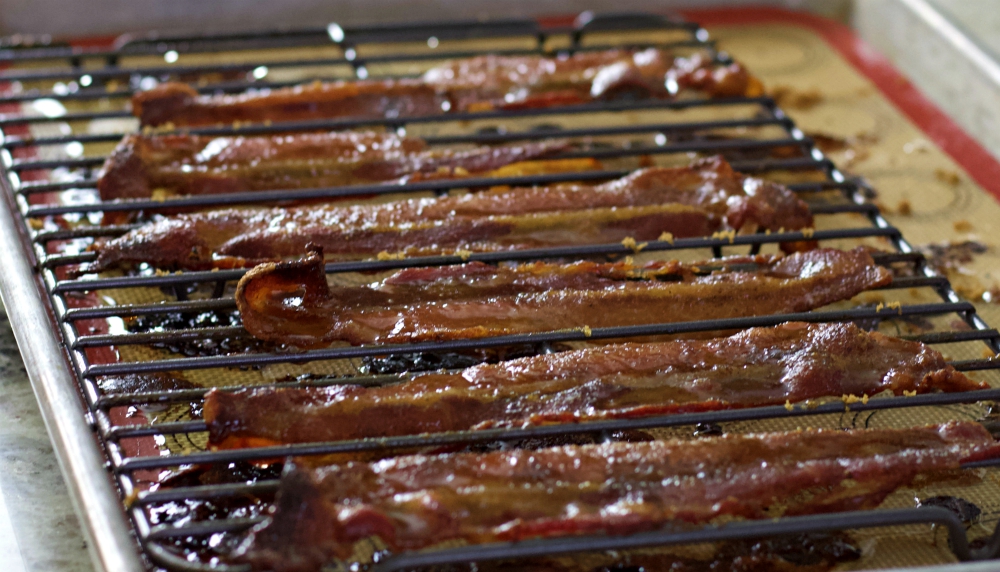 baked candied bacon