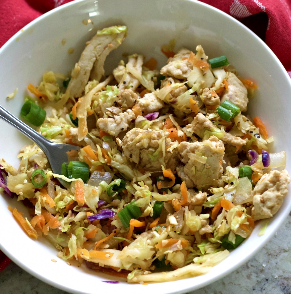 egg rolls in a bowl-single serving