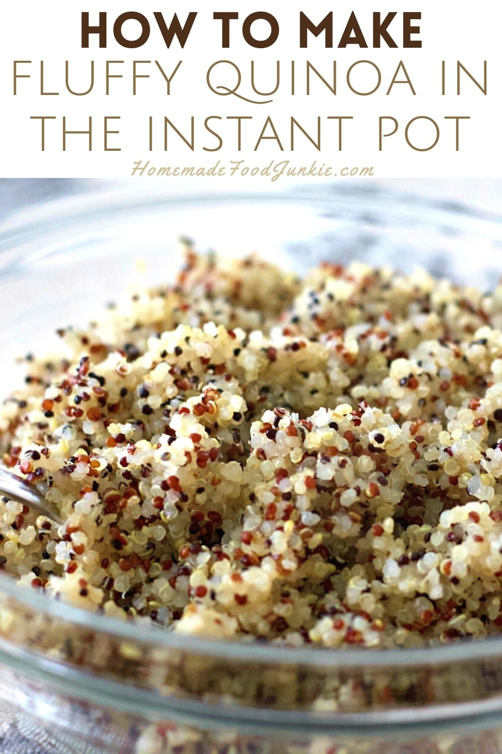 How to make fluffy quinoa in the instant pot-pin image