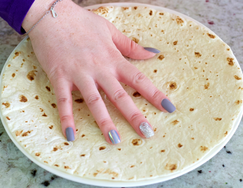 12 inch tortilla on plate