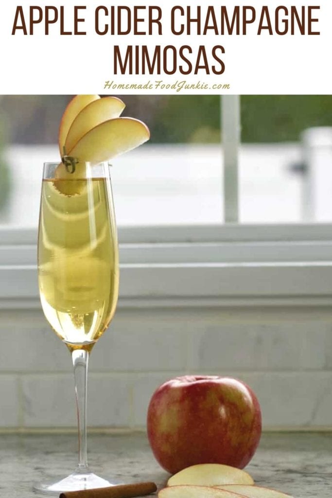 Apple cider champagne mimosas-pin image
