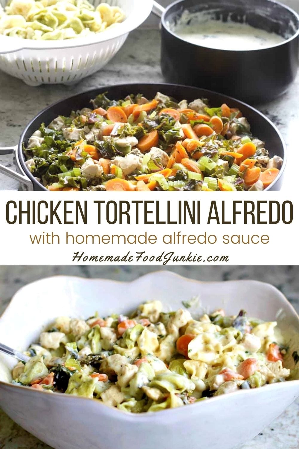 Chicken tortellini alfredo-pin image