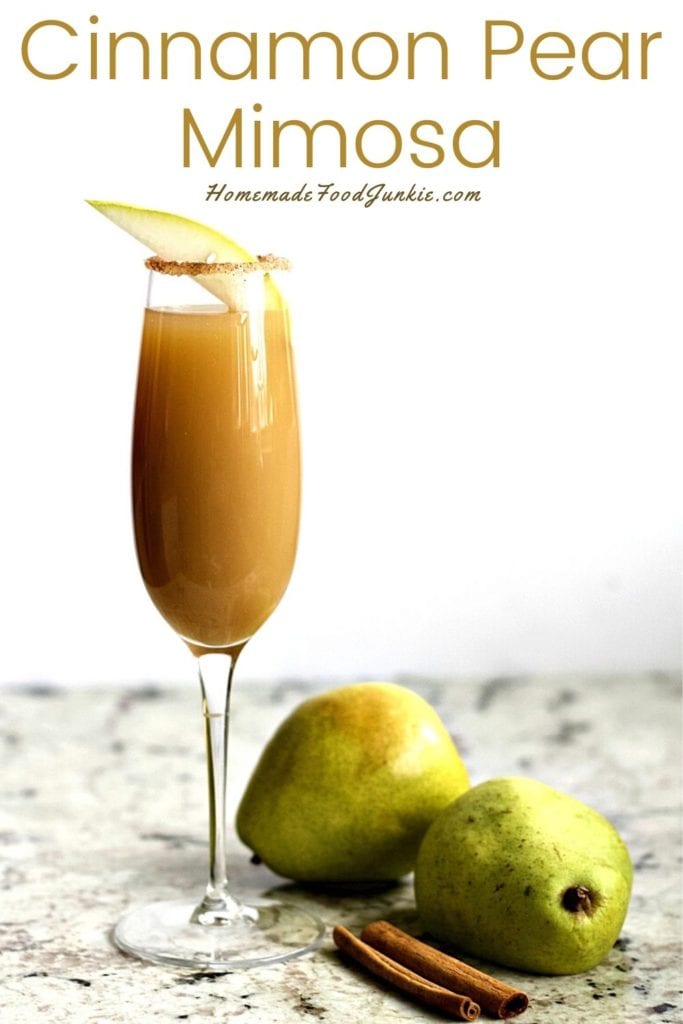 Cinnamon pear mimosa-pin image