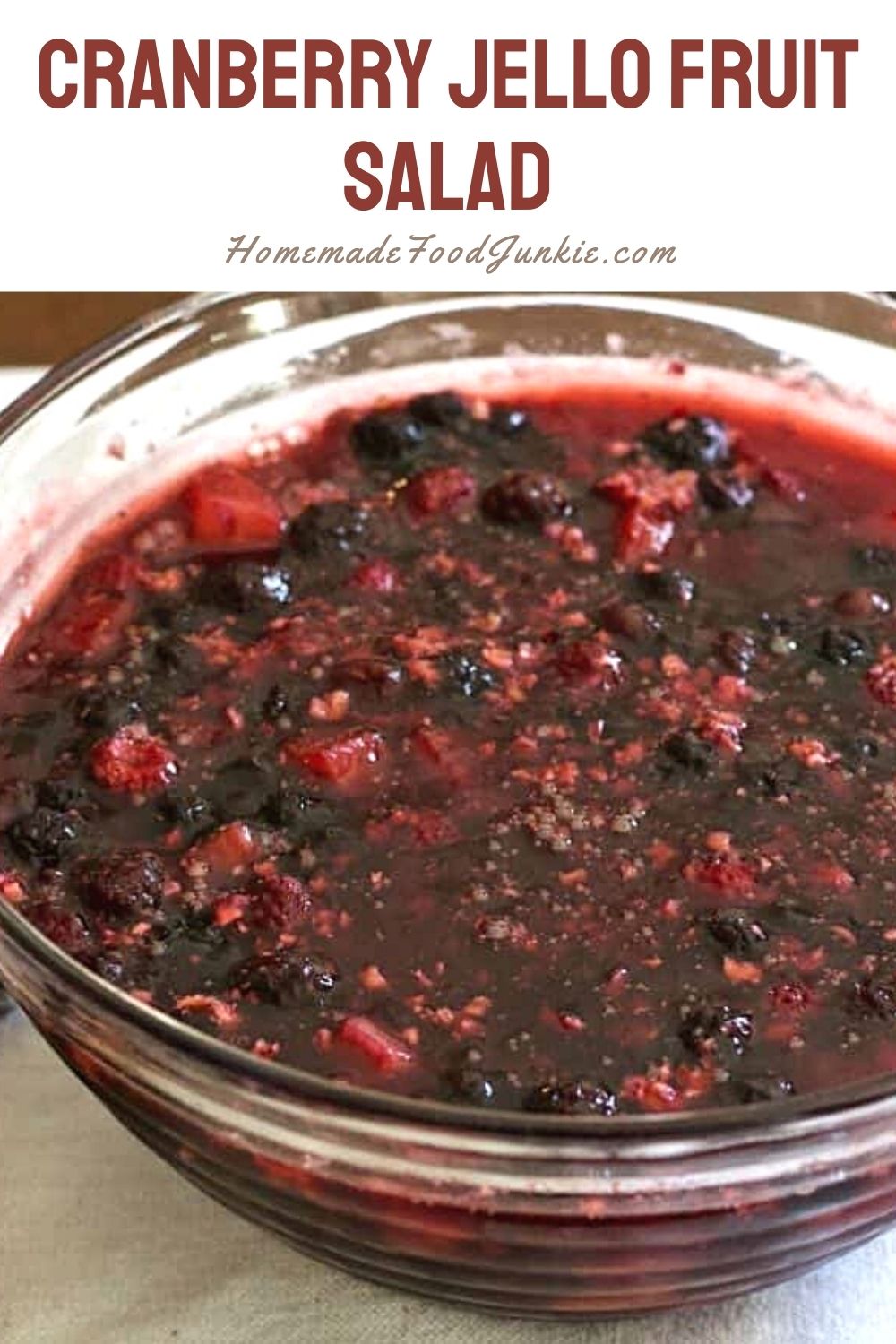 Cranberry Jello Fruit Salad-pin image