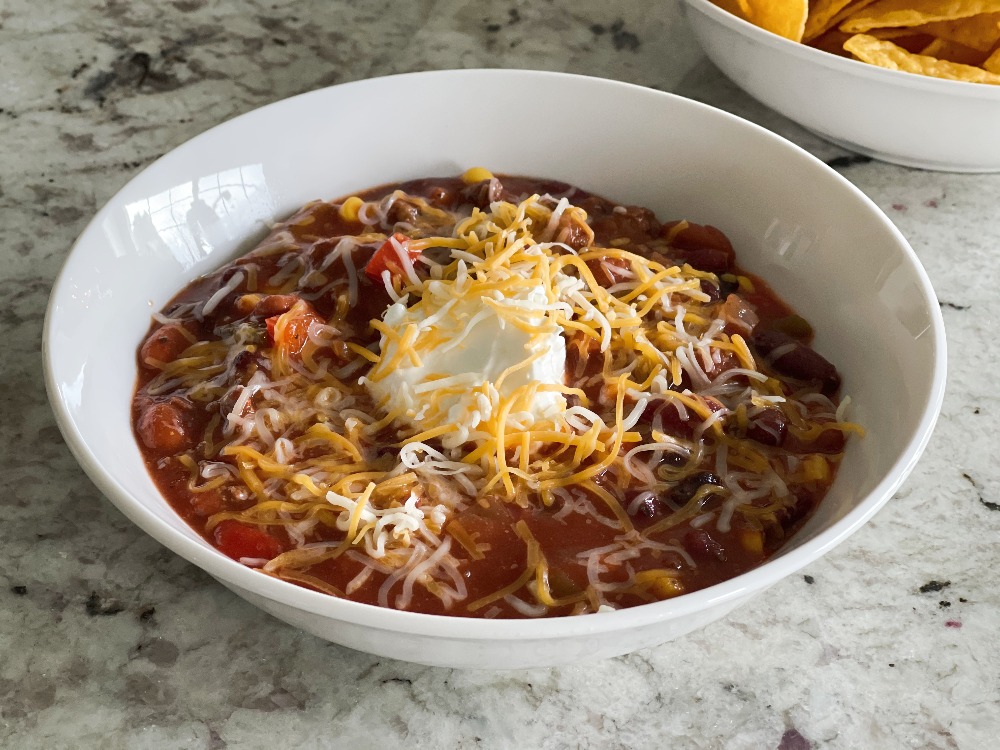Garnished chili