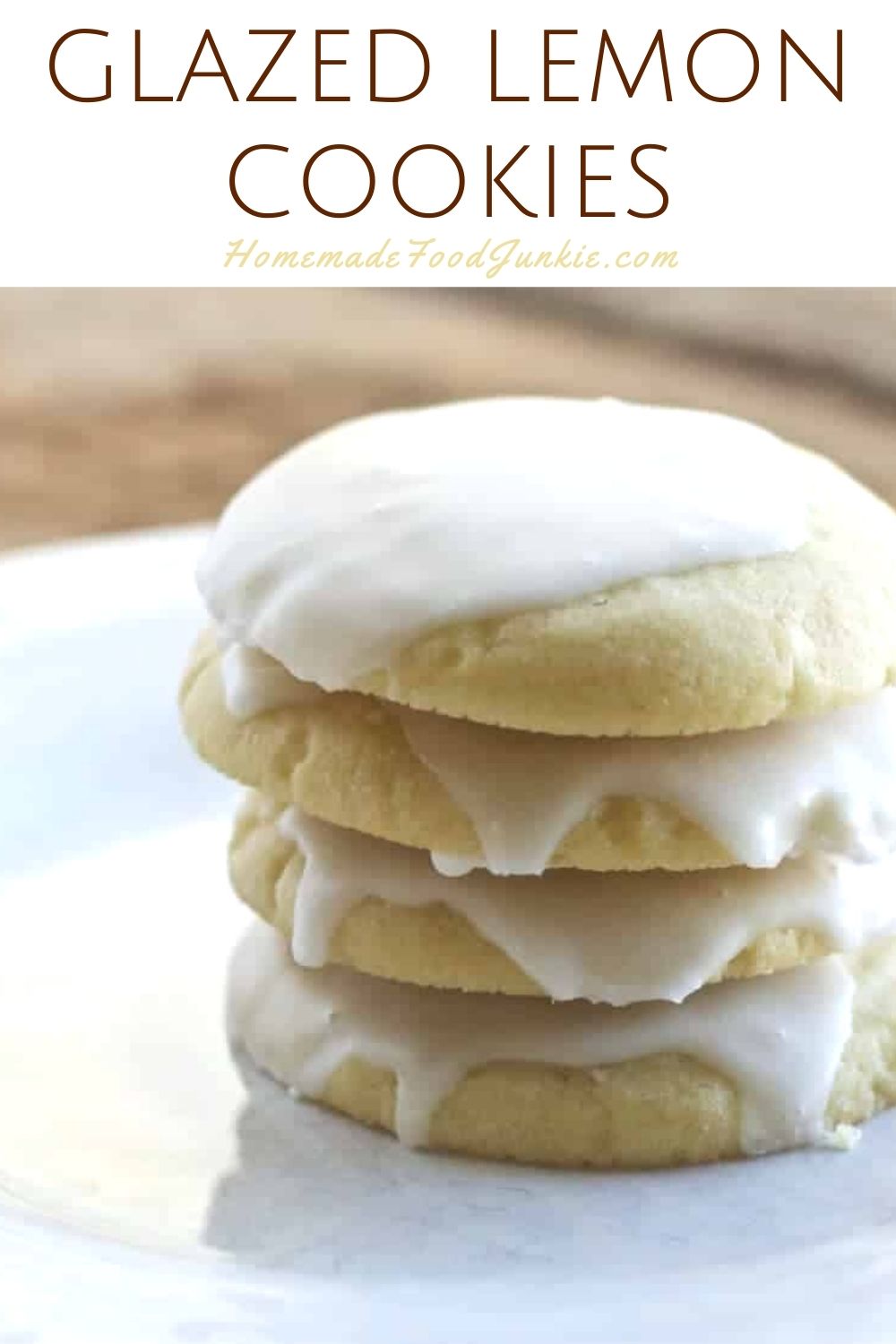 Glazed lemon cookies-pin image