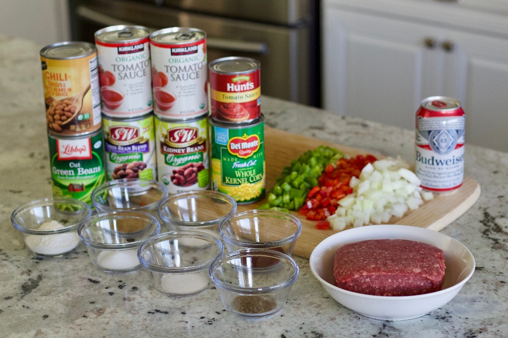 ingredients for Homemade chil