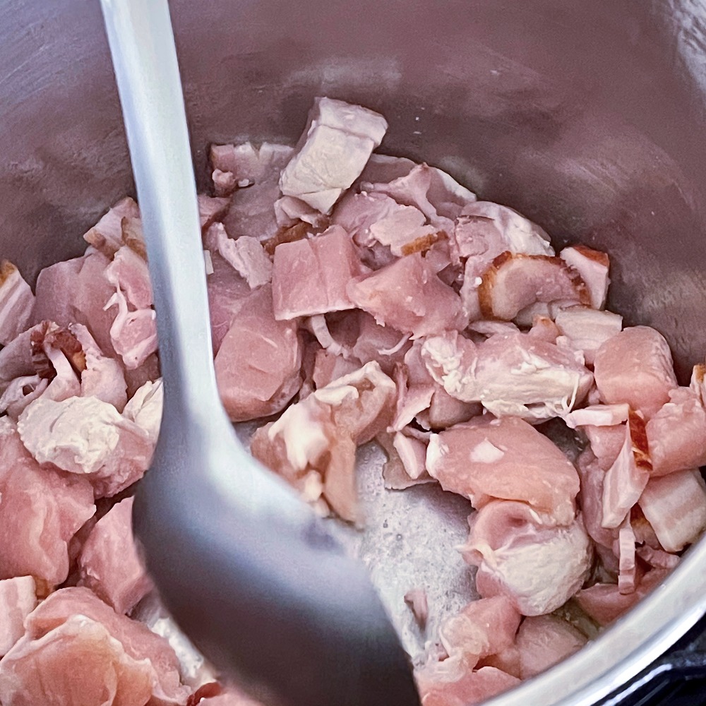 browning chicken and bacon