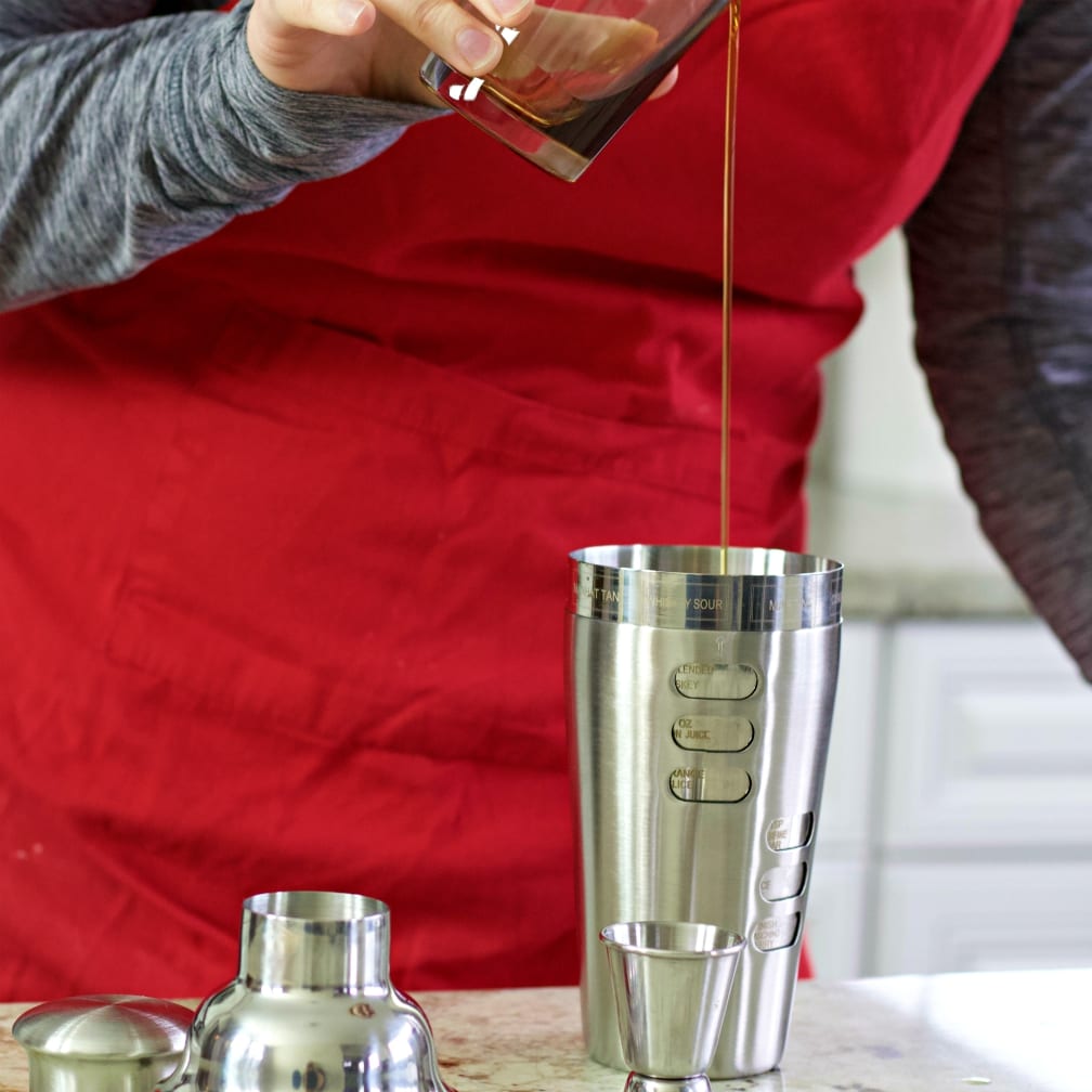 adding maple syrup