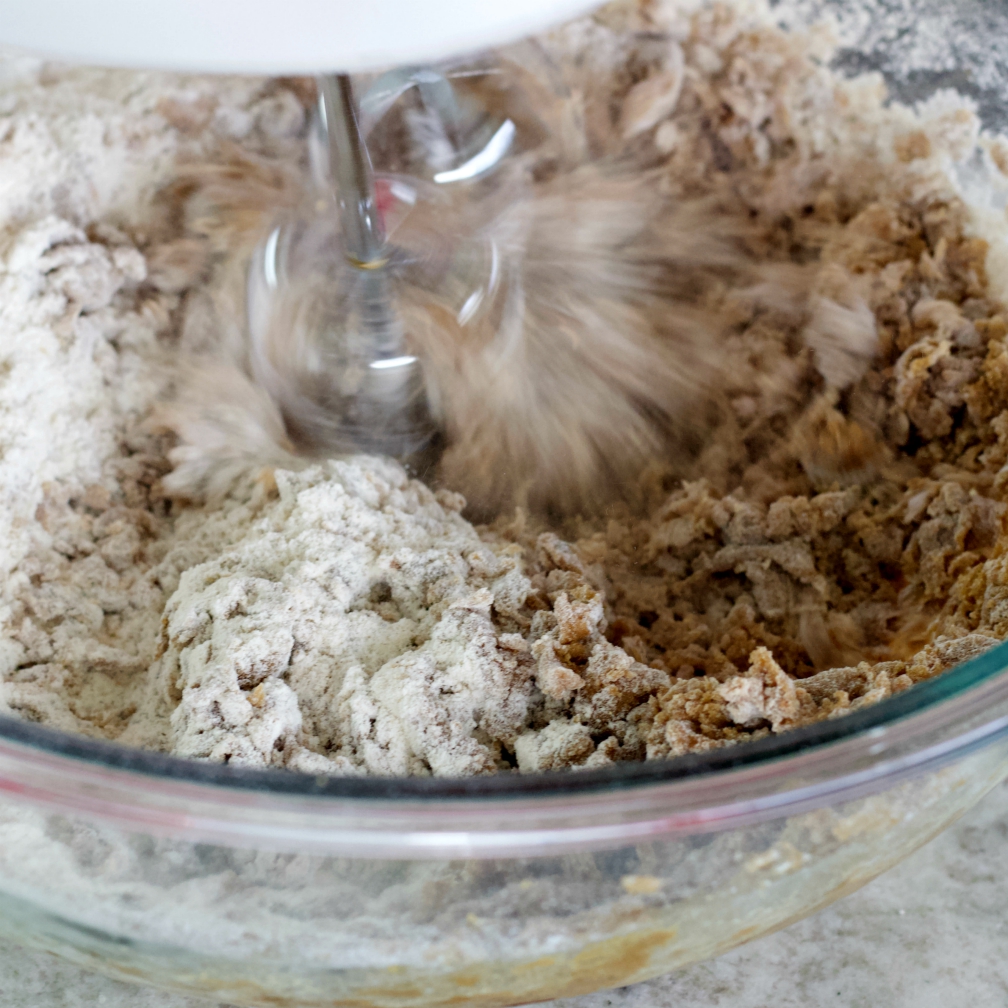 mixing in dry ingredients
