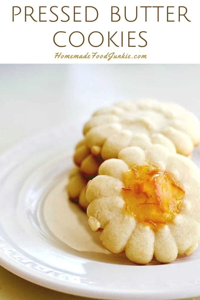 Pressed butter cookies-pin image