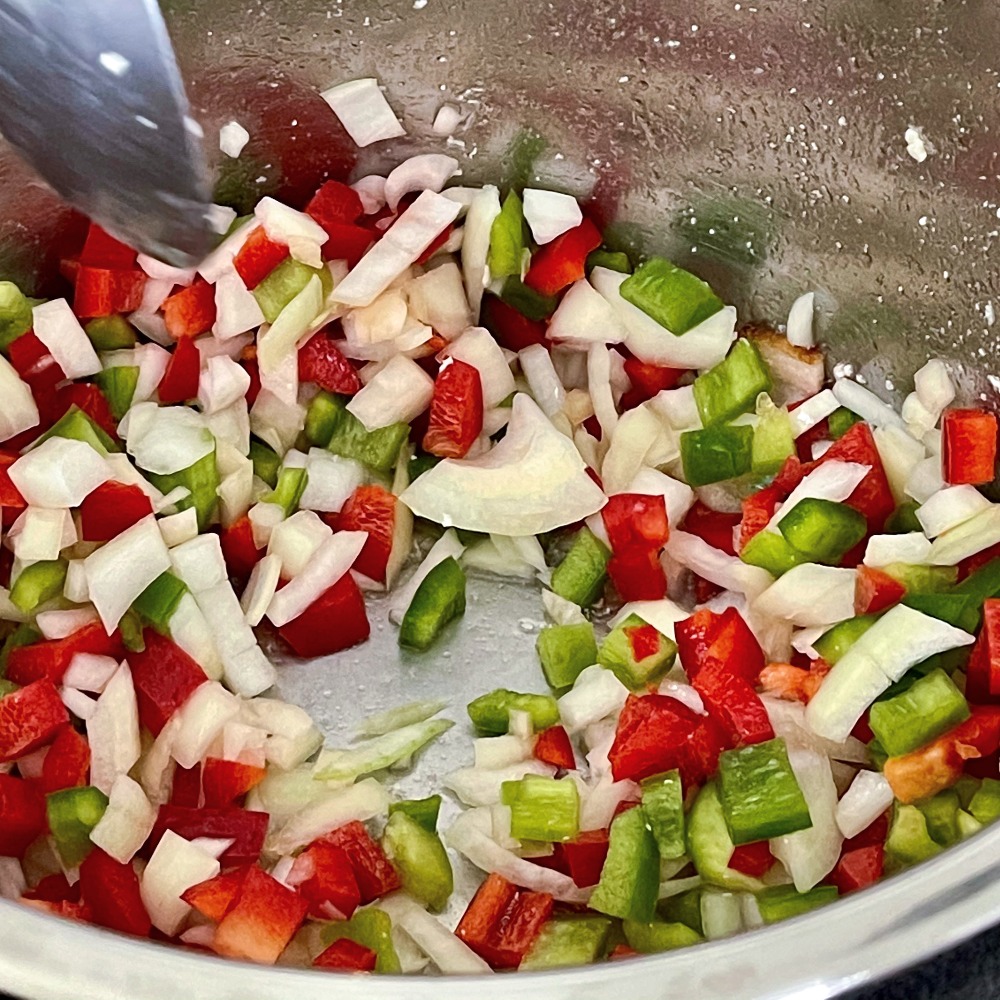 saut&egrave; vegetables until tender