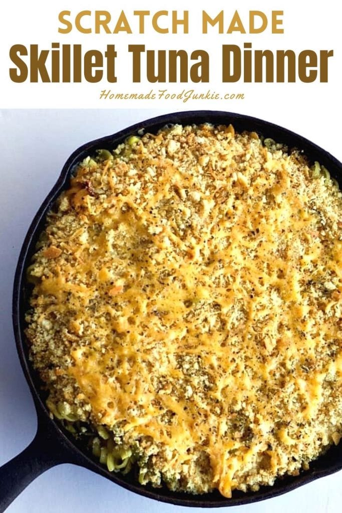 Scratch made skillet tuna dinner-pin image