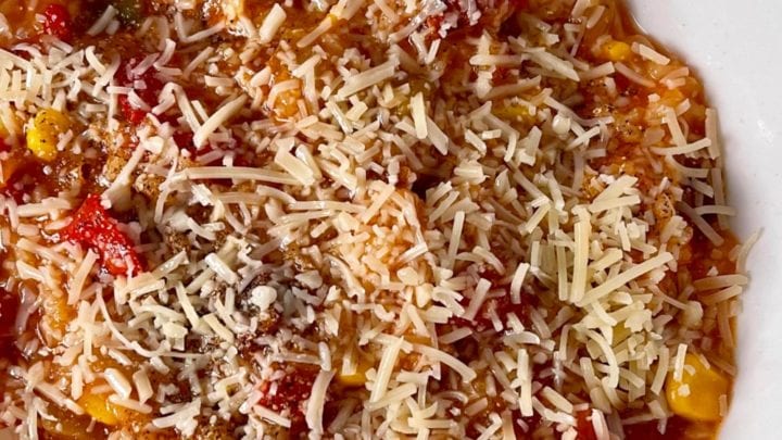 close up shot to chicken soup in bowl