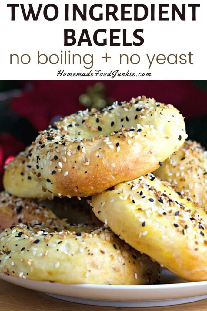 Two ingredient bagels no boiling and no yeast-pin image