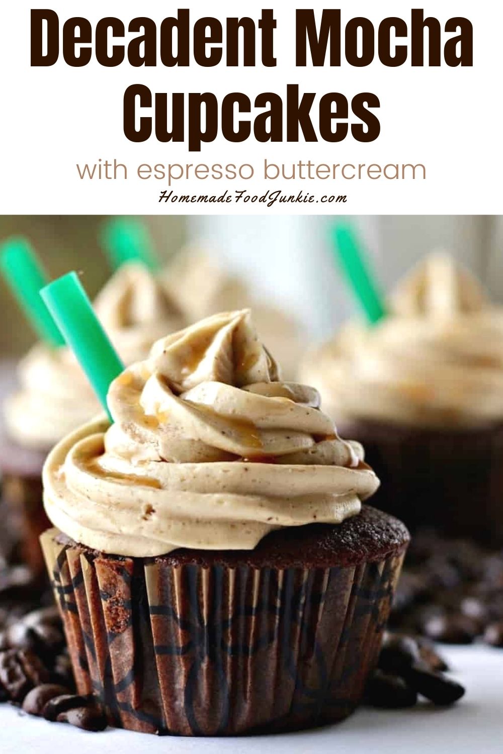 Decadent Mocha Cupcakes with Espresso Frosting 8 Decadent mocha cupcakes-pin image